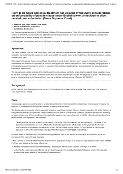 Right to be heard and equal treatment not violated by tribunal`s