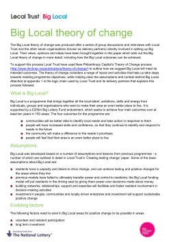 Big Local theory of change