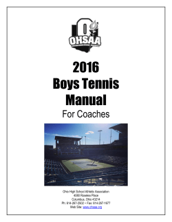 2016 Boys Tennis Manual
