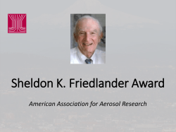 The Sheldon K. Friedlander Award - The American Association for