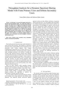 Throughput Analysis for a Dynamic Spectrum Sharing Model with