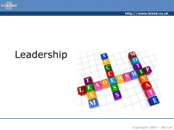 Leadership - PowerPoint Presentation
