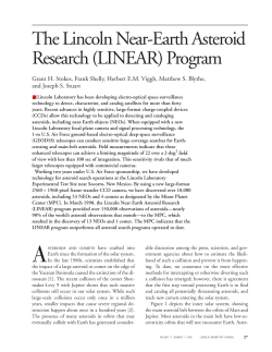 LINEAR - MIT Lincoln Laboratory