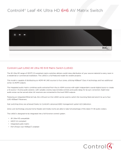 Leaf 4K Ultra HD 6x6 AV Matrix Switch