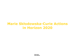 MSCA to foster excellence throughout Europe - Eacea