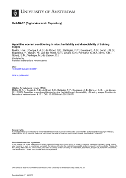 Appetitive operant conditioning in mice: heritability and dissociability