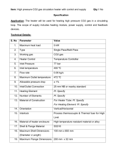 High pressure CO2 gas circulation heater with - DAE e