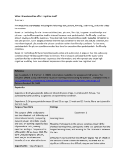 How does video affect cognitive load?