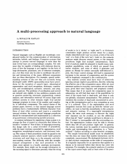 A multi-processing approach to natural language