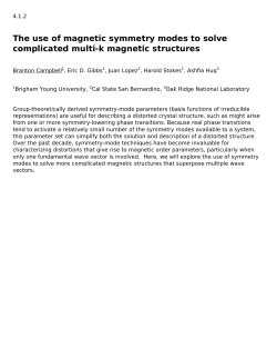 The use of magnetic symmetry modes to solve complicated multi