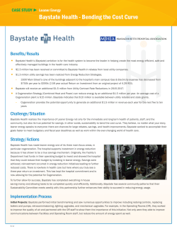 Baystate Health - Bending the Cost Curve