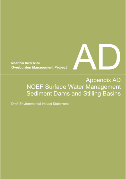 Appendix AD NOEF Surface Water Management Sediment Dams