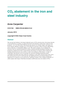 CO2 abatement in the iron and steel industry