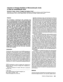 Induction of Omega-Oxidation of Monocarboxylic Acids in Rats