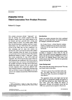 PERSPECTIVE Third-Generation New Product Processes