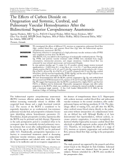 The effects of carbon dioxide on oxygenation and systemic