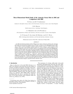Three-Dimensional Model Study of the Antarctic Ozone Hole in 2002
