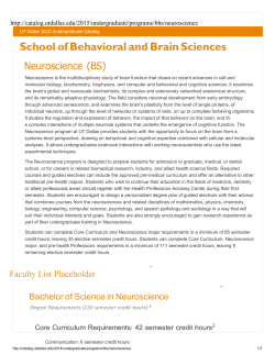 Bachelor of Science in Neuroscience