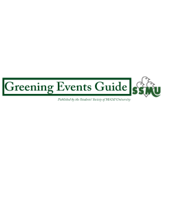 Greening Events Guide - Students` Society of McGill University
