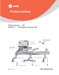 VAV-PRC003-EN (03/12): Product Catalog Tracker System