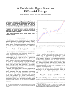 A Probabilistic Upper Bound on Differential Entropy