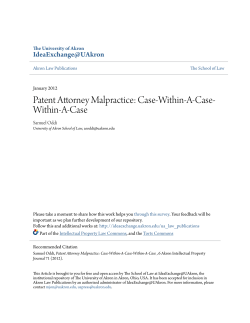 Patent Attorney Malpractice: Case-Within-A-Case-Within-A-Case