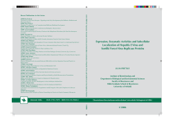 Expression, Enzymatic Activities and Subcellular - E