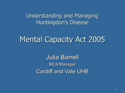 Mental Capacity Act 2005