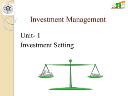Security Analysis and Portfolio Management