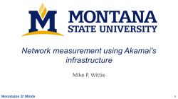 Cellular network measurement using Akamai`s infrastructure