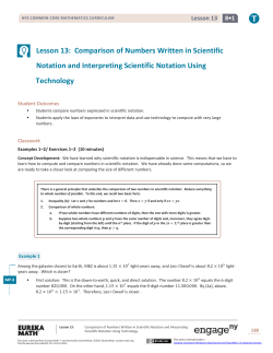 Grade 8 Mathematics Module 1, Topic B, Lesson 13