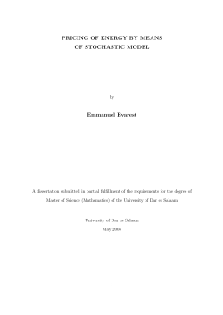 PRICING OF ENERGY BY MEANS OF STOCHASTIC MODEL