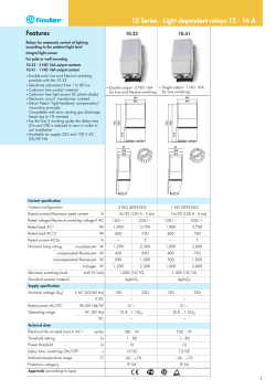 Features 10 Series - Light dependent relays 12