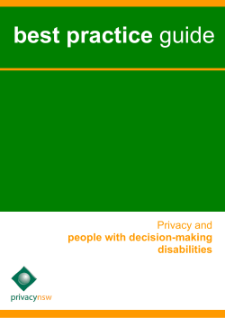 IPC Best Practice Guide on Privacy and People with Decision