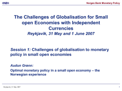 Norges Bank Monetary Policy