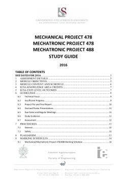 mechanical project 478 mechatronic project 478 mechatronic project