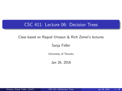 CSC 411: Lecture 06: Decision Trees