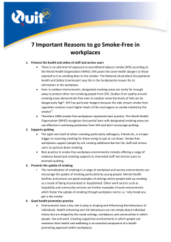 7 Important Reasons to go Smoke-Free in workplaces