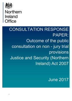 Outcome of the public consultation on non - jury trial