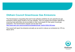 Oldham Council Greenhouse Gas Emissions