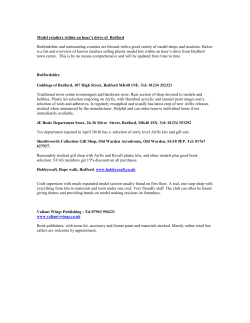 Model retailers within an hour`s drive of Bedford