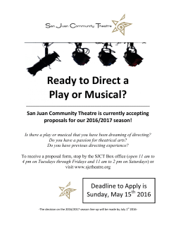 Ready to Direct a Play or Musical?
