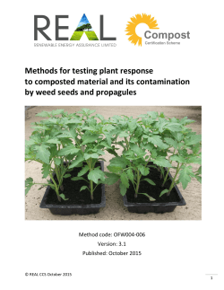 Methods for testing plant response to composted material and its