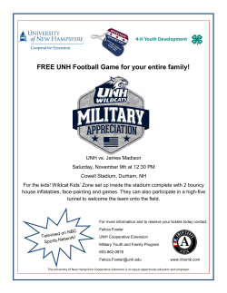 FREE UNH Football Game for your entire family!