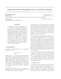 Large-Scale Convex Minimization with a Low-Rank - CS