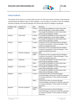 document/form control - Life Saving Victoria