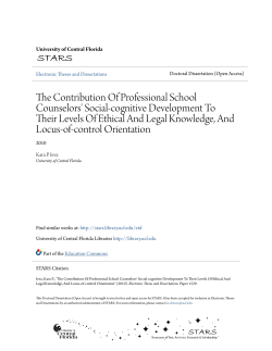 The Contribution Of Professional School Counselors