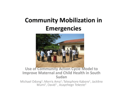 Community Mobilization in Emergencies