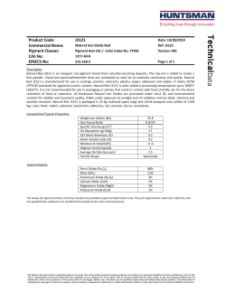 Product Code: J3121 Commercial Name: Pigment Classes: CAS No