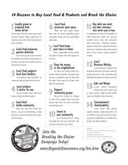 14 Reasons to Buy Local Food fact sheet